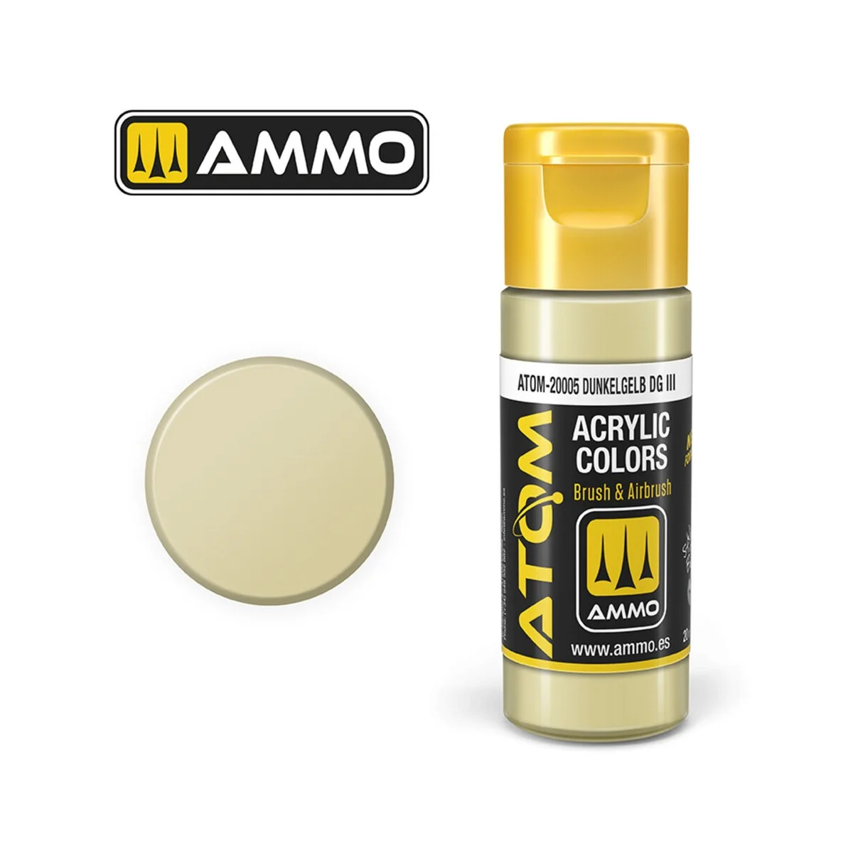 ATOM COLOR Dunkelgelb DG III - AMMO by MIG Jimenez ATOM-20005