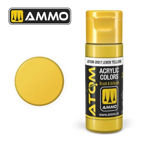 ATOM COLOR Lemon Yellow - AMMO by MIG Jimenez ATOM-20017