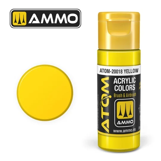 ATOM COLOR Yellow - AMMO by MIG Jimenez ATOM-20018