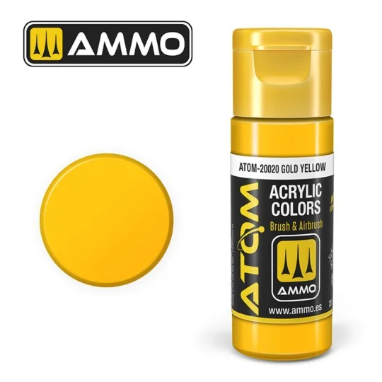 ATOM COLOR Gold Yellow - AMMO by MIG Jimenez ATOM-20020