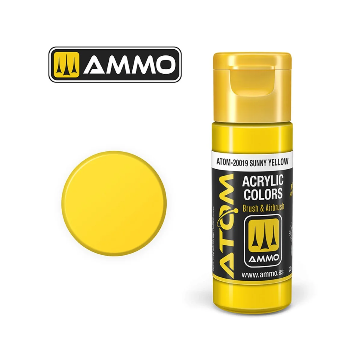 ATOM COLOR Sunny Yellow - AMMO by MIG Jimenez ATOM-20019