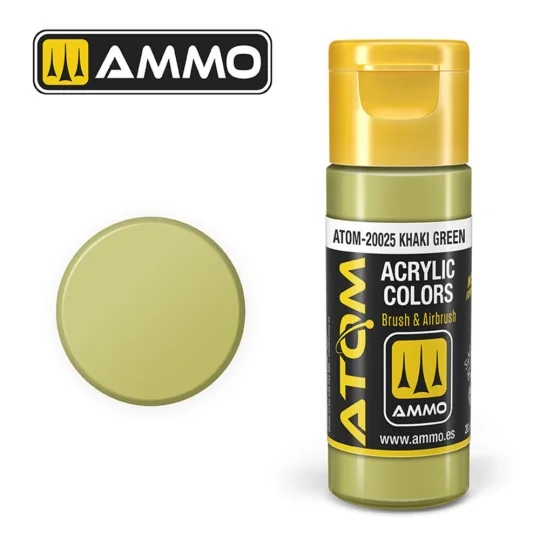 ATOM COLOR Khaki Green - AMMO by MIG Jimenez ATOM-20025