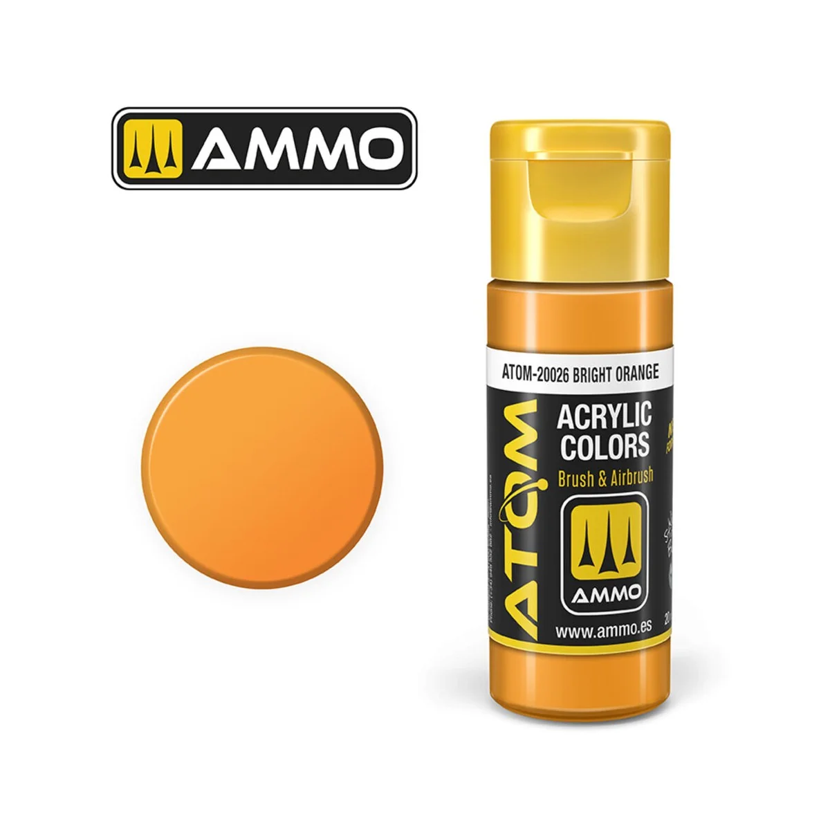 ATOM COLOR Bright Orange - AMMO by MIG Jimenez ATOM-20026