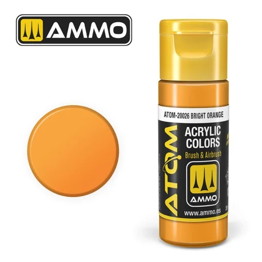 ATOM COLOR Bright Orange - AMMO by MIG Jimenez ATOM-20026