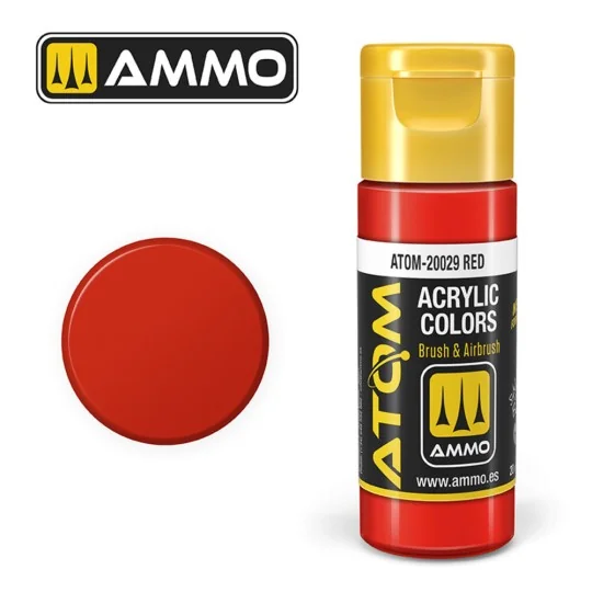 ATOM COLOR Scarlet Red - AMMO by MIG Jimenez ATOM-20028