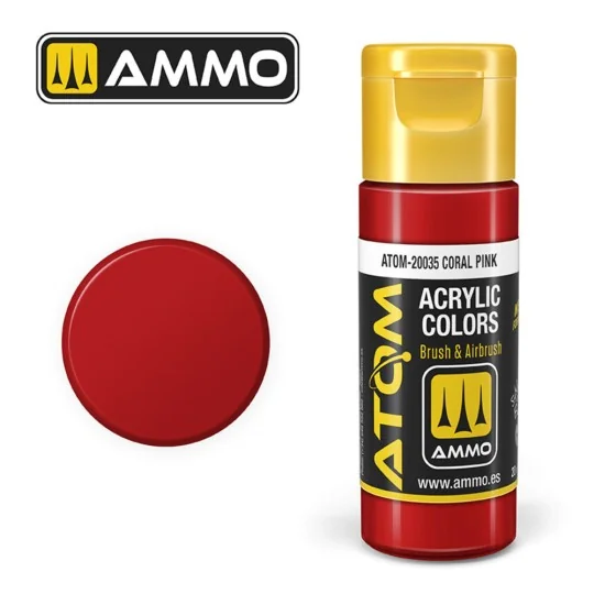 ATOM COLOR Coral Pink - AMMO by MIG Jimenez ATOM-20035