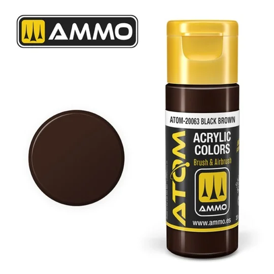 ATOM COLOR Black Brown - AMMO by MIG Jimenez ATOM-20063