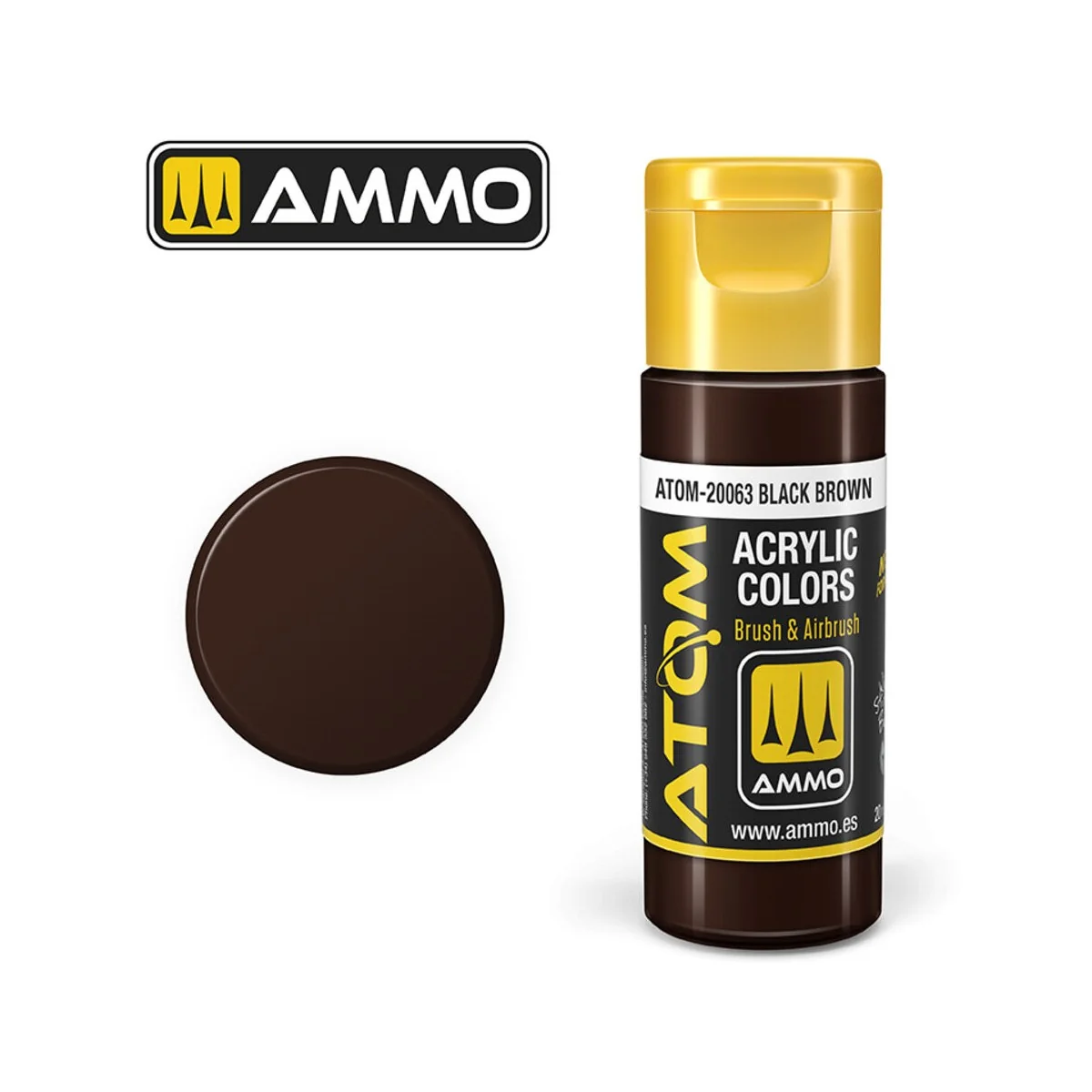 ATOM COLOR Black Brown - AMMO by MIG Jimenez ATOM-20063