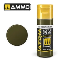 ATOM COLOR Darl Olive Drab - AMMO by MIG Jimenez ATOM-20065 2