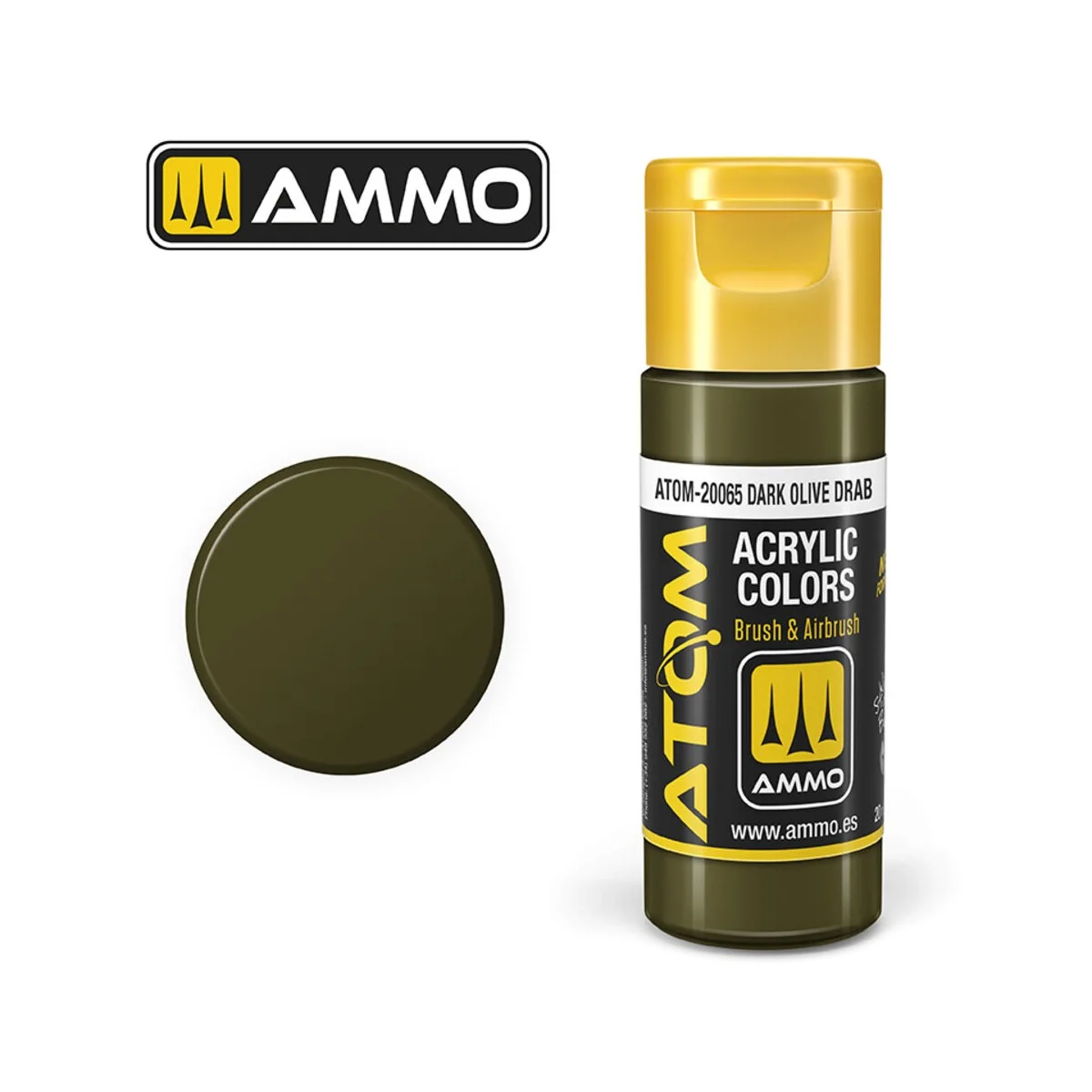 ATOM COLOR Darl Olive Drab - AMMO by MIG Jimenez ATOM-20065