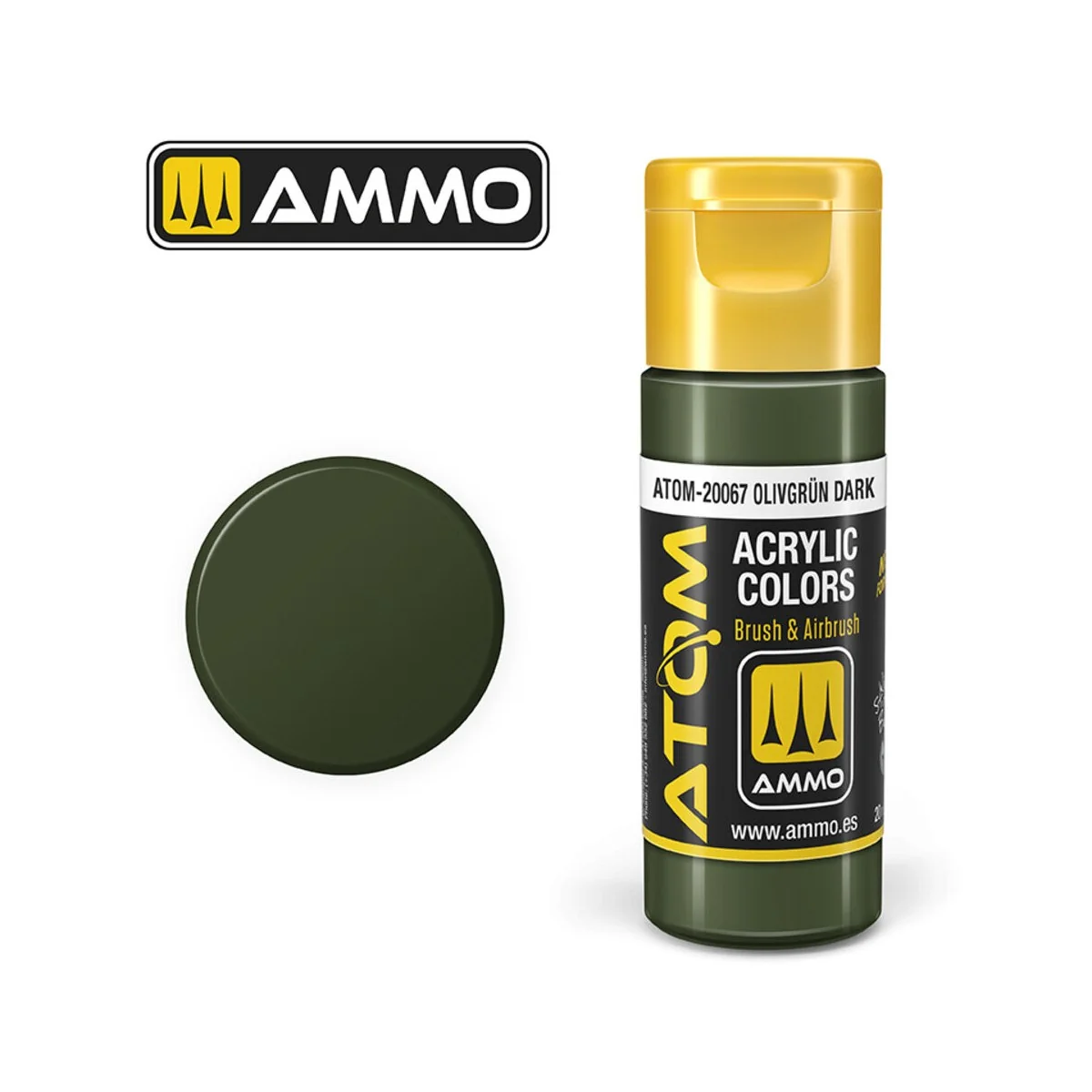 ATOM COLOR Olivgrün Dark - AMMO by MIG Jimenez ATOM-20067