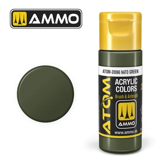 ATOM COLOR NATO Green - AMMO by MIG Jimenez ATOM-20066