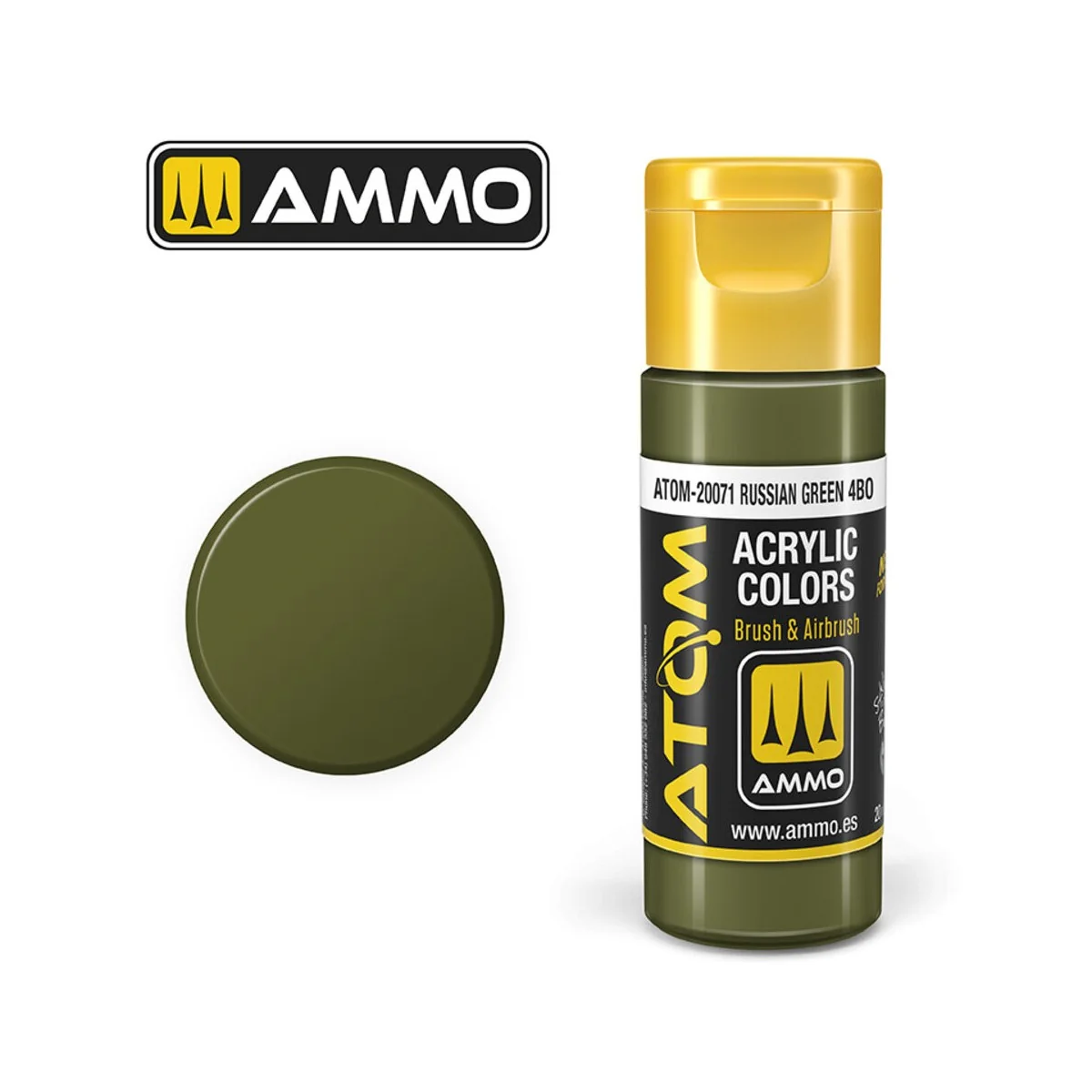 ATOM COLOR Russian Green 4BO - AMMO by MIG Jimenez ATOM-20071