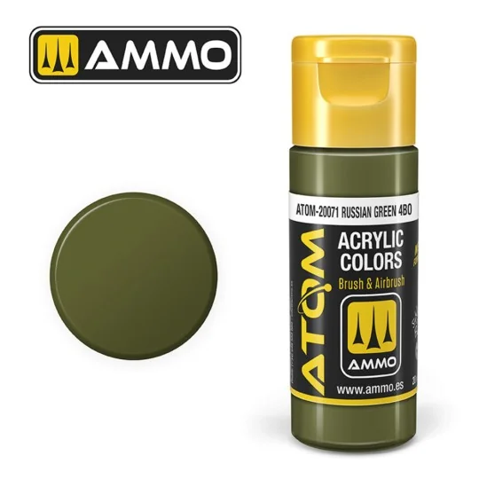 ATOM COLOR Russian Green 4BO - AMMO by MIG Jimenez ATOM-20071