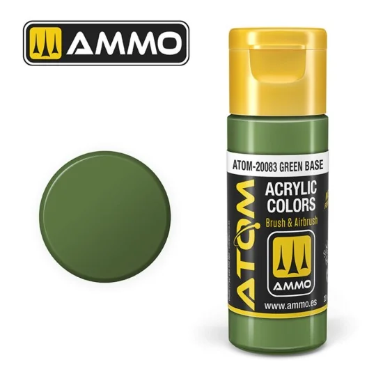 ATOM COLOR Green Base - AMMO by MIG Jimenez ATOM-20083