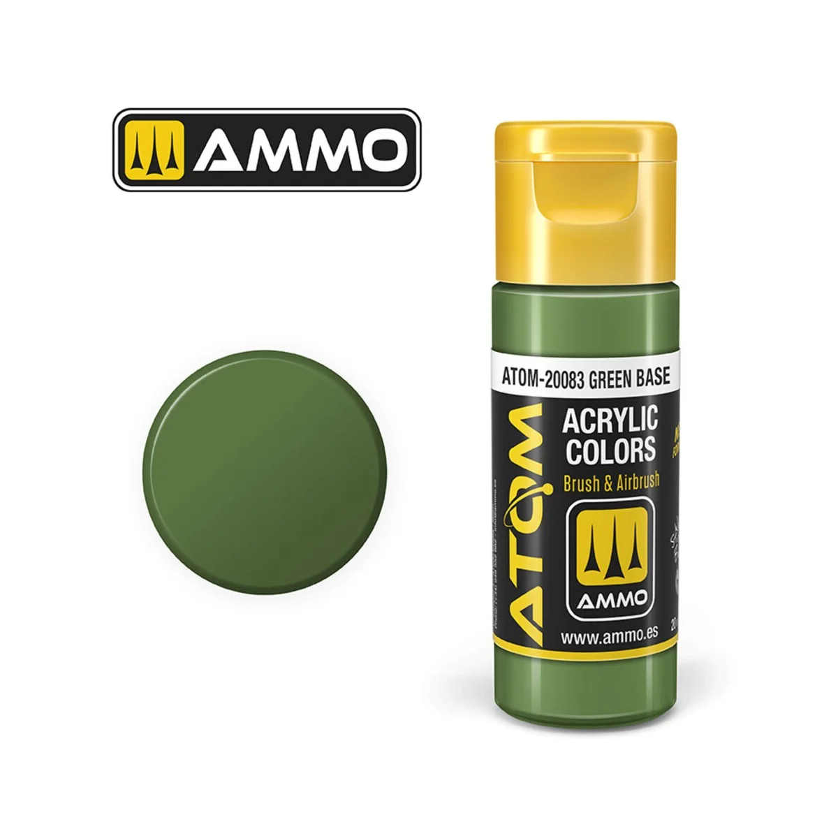 ATOM COLOR Green Base - AMMO by MIG Jimenez ATOM-20083