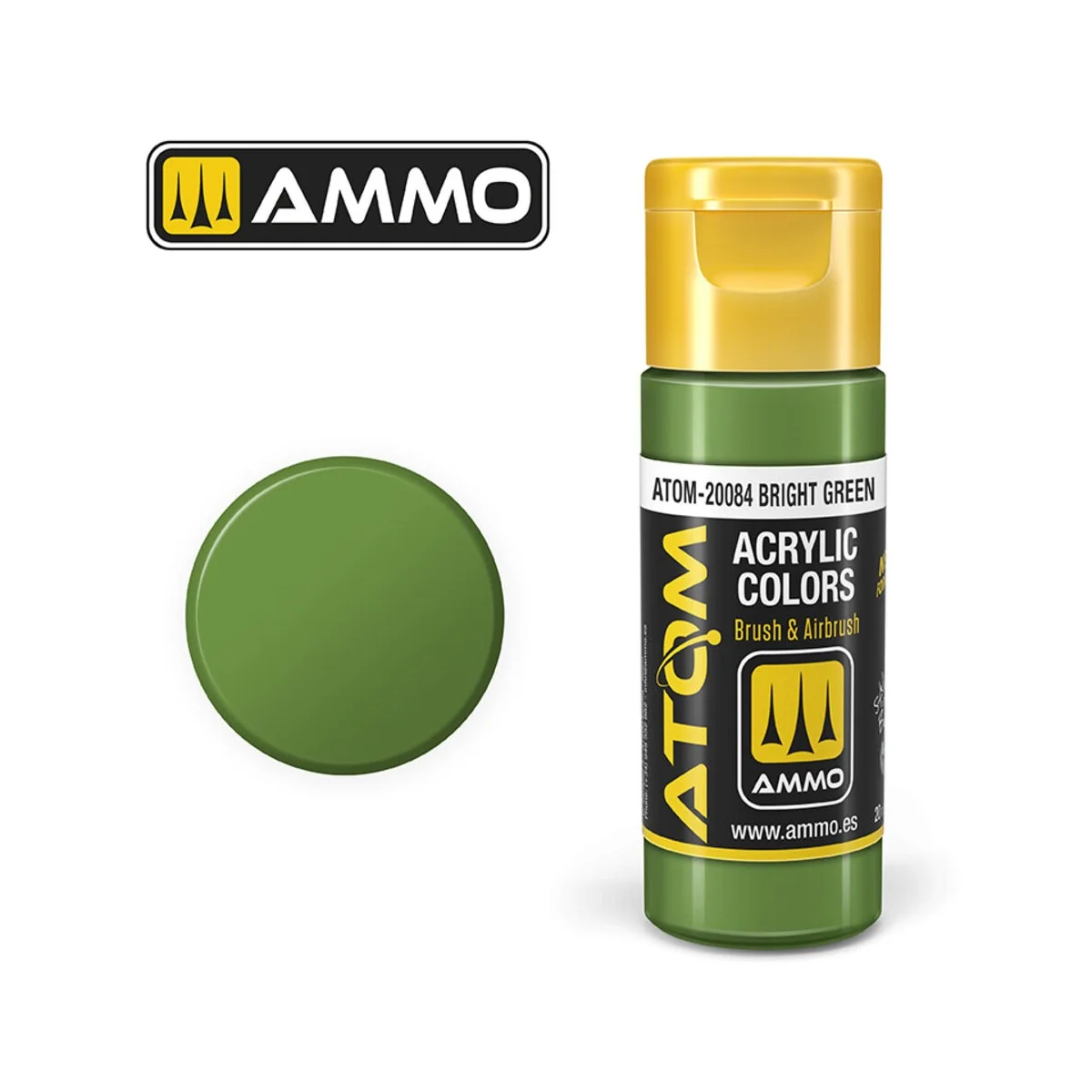 ATOM COLOR Bright Green - AMMO by MIG Jimenez ATOM-20084