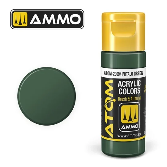 ATOM COLOR Phtalo green - AMMO by MIG Jimenez ATOM-20094