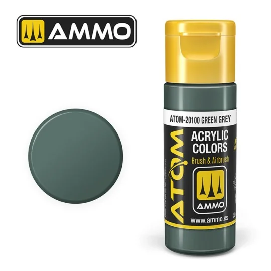 ATOM COLOR Green Grey - AMMO by MIG Jimenez ATOM-20100