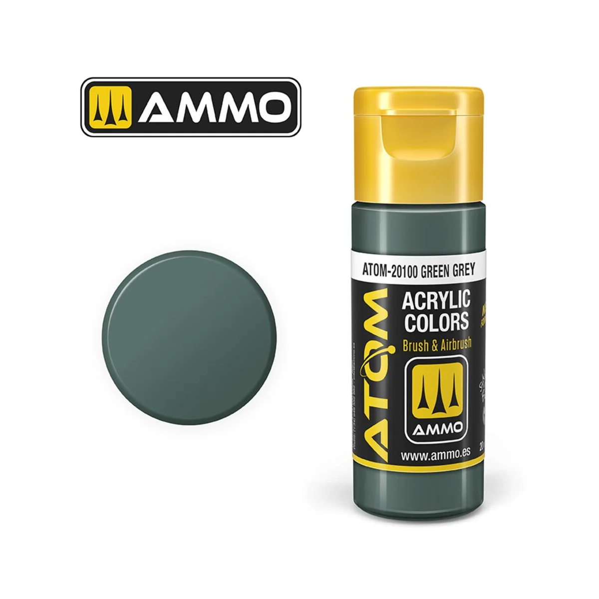 ATOM COLOR Green Grey - AMMO by MIG Jimenez ATOM-20100