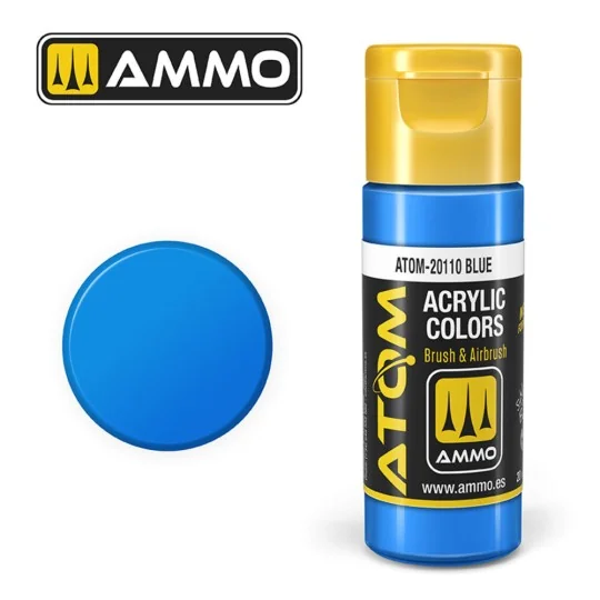 ATOM COLOR Blue - AMMO by MIG Jimenez ATOM-20110