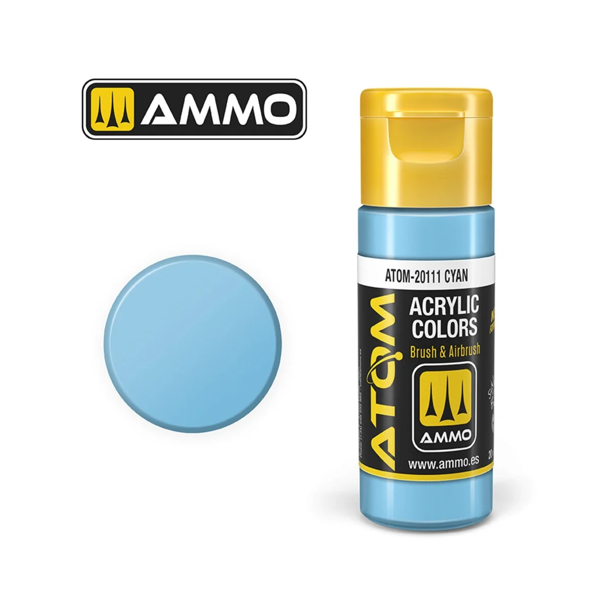 ATOM COLOR Cyan - AMMO by MIG Jimenez ATOM-20111