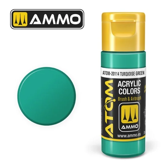 ATOM COLOR Turquoise Green - AMMO by MIG Jimenez ATOM-20114