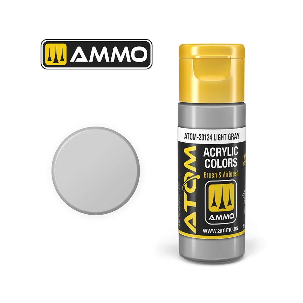 ATOM COLOR Light Gray - AMMO by MIG Jimenez ATOM-20124