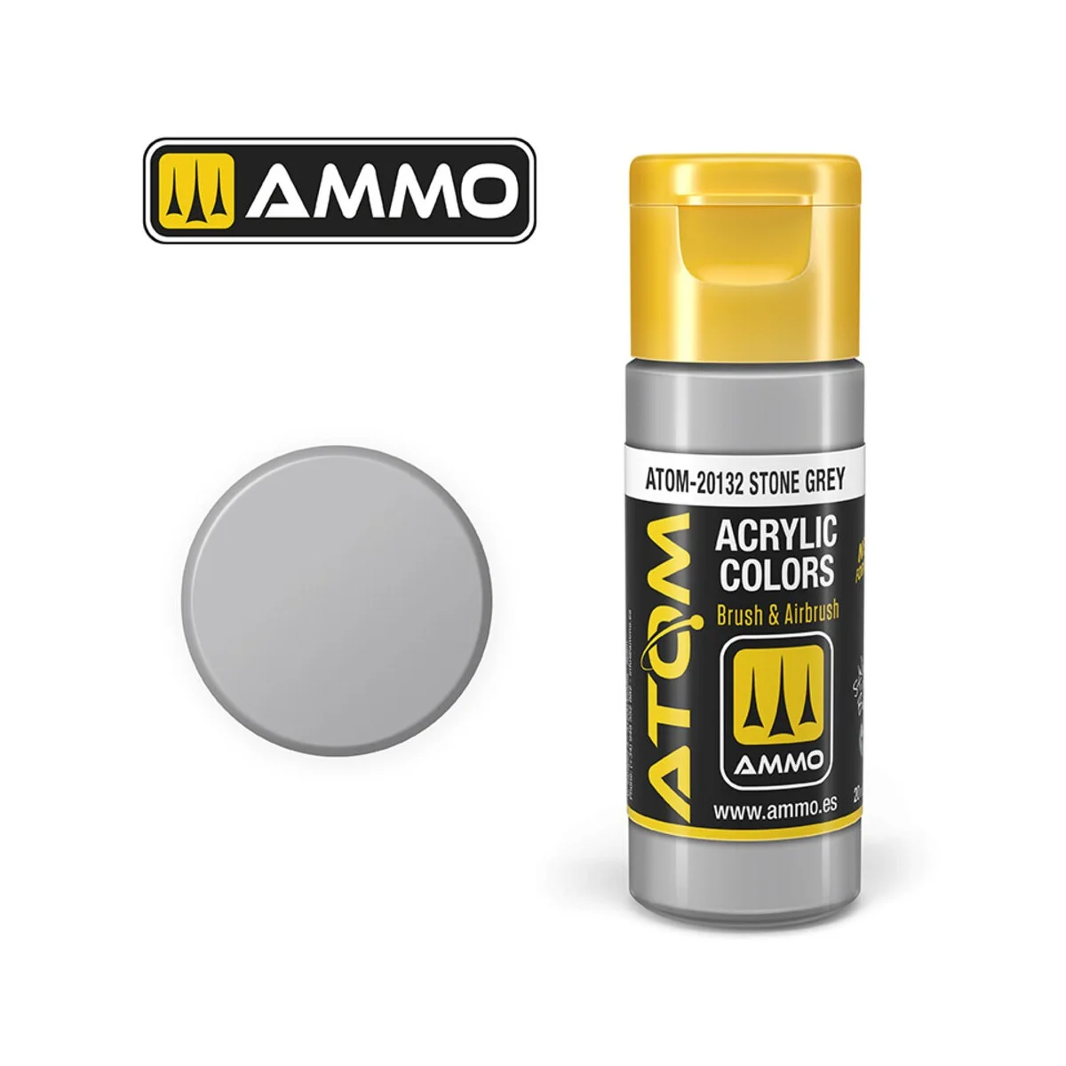 ATOM COLOR Stone Grey - AMMO by MIG Jimenez ATOM-20132