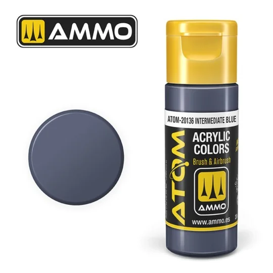ATOM COLOR Intermediate Blue - AMMO by MIG Jimenez ATOM-20136