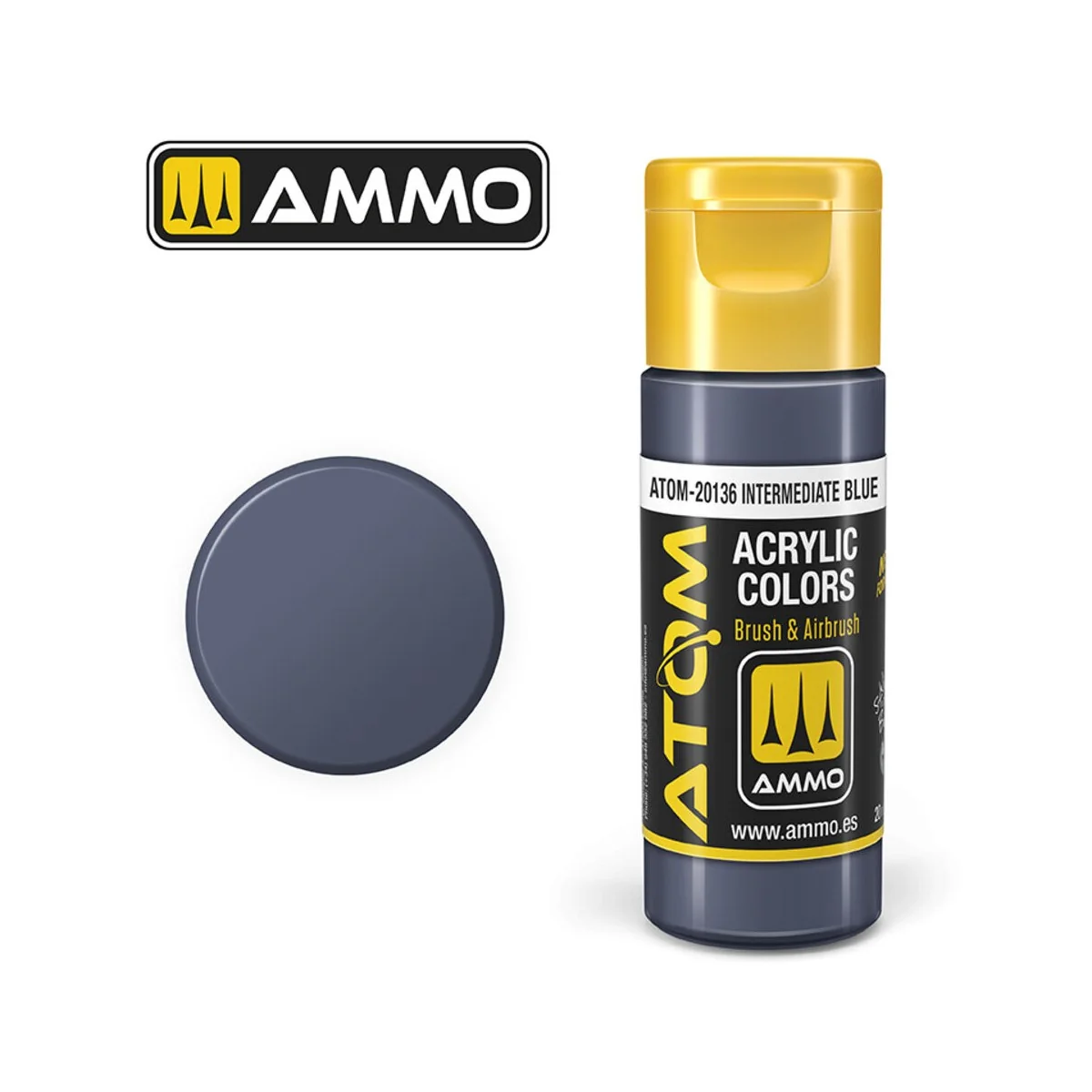 ATOM COLOR Intermediate Blue - AMMO by MIG Jimenez ATOM-20136