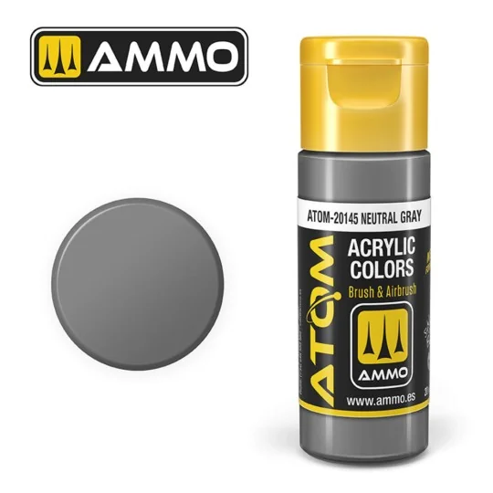 ATOM COLOR Neutral Gray - AMMO by MIG Jimenez ATOM-20145