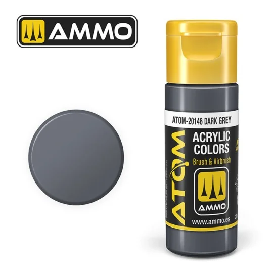 ATOM COLOR Dark Grey - AMMO by MIG Jimenez ATOM-20146