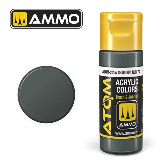 ATOM COLOR Graugrün RLM74 - AMMO by MIG Jimenez ATOM-20157