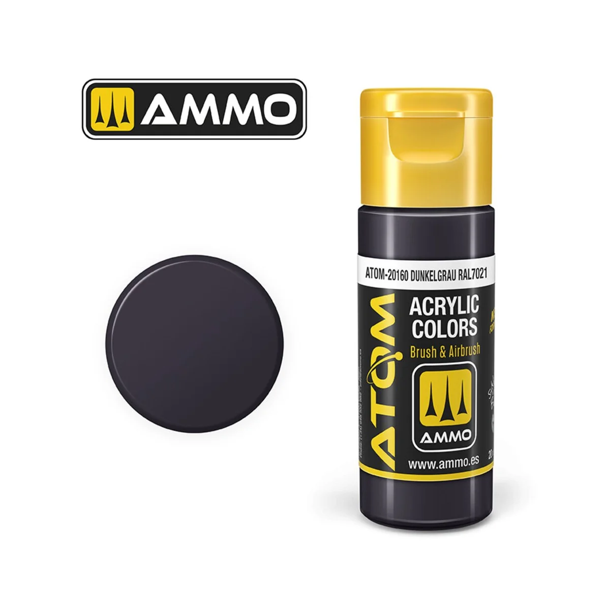 ATOM COLOR Dunkelgrau RAL7021 - AMMO by MIG Jimenez ATOM-20160