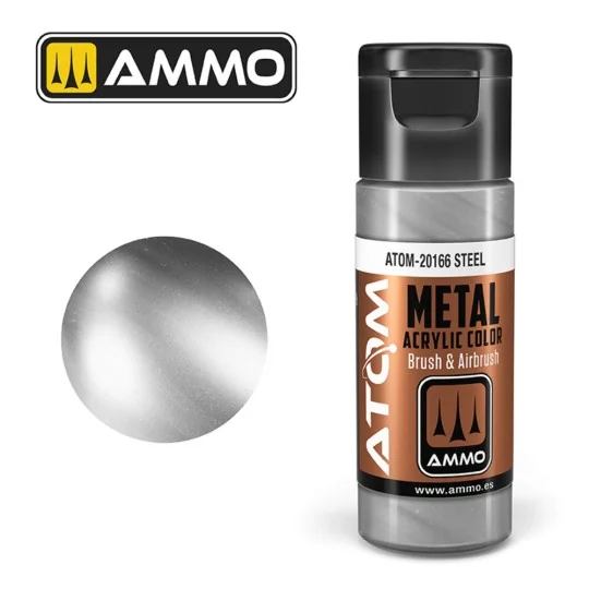 ATOM METALLIC Steel - AMMO by MIG Jimenez ATOM-20166