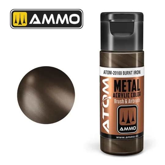 ATOM METALLIC Burnt Iron - AMMO by MIG Jimenez ATOM-20169