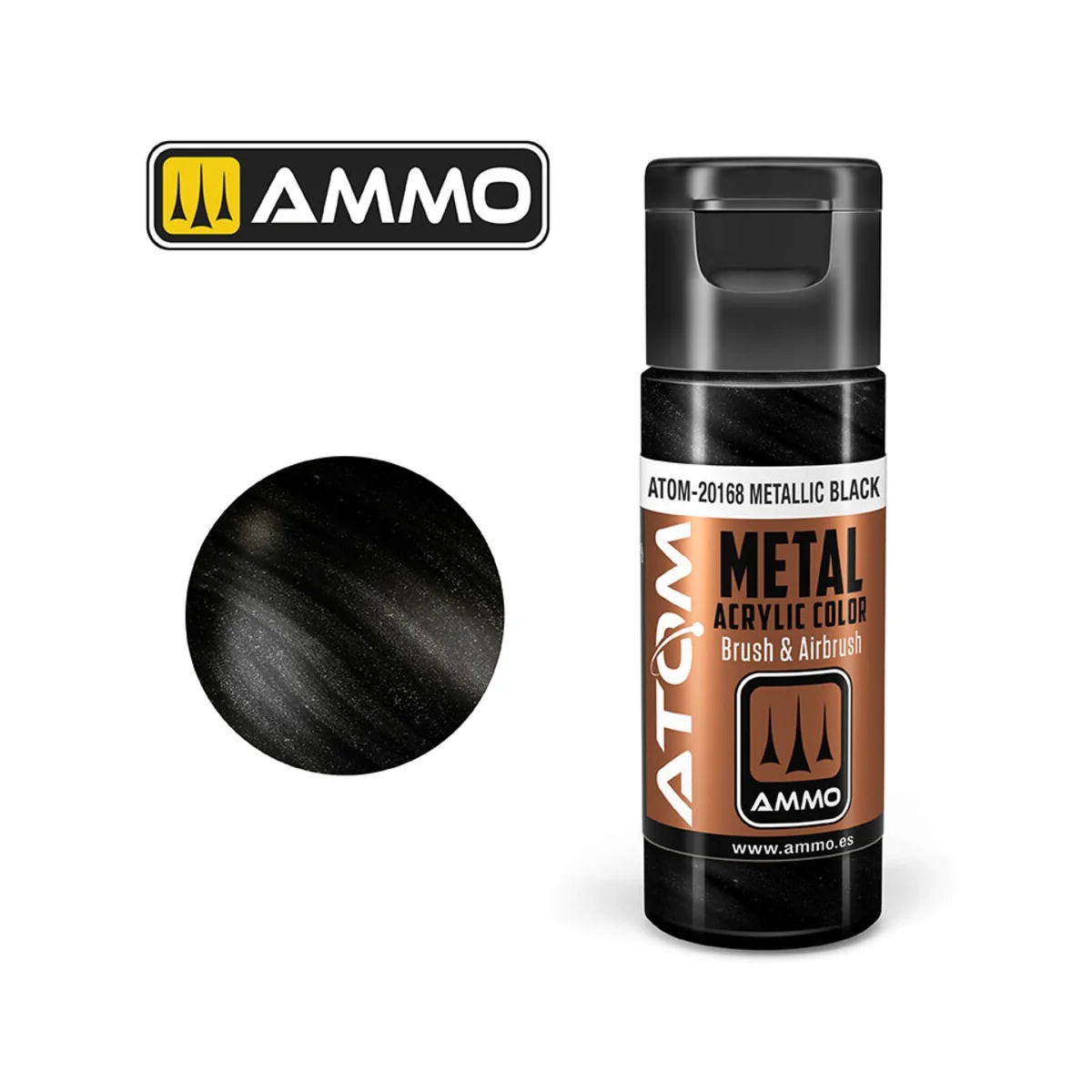 ATOM METALLIC Black - AMMO by MIG Jimenez ATOM-20168