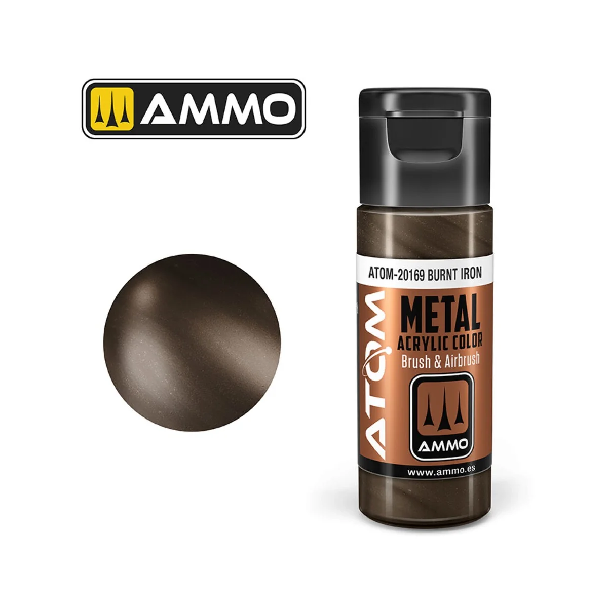 ATOM METALLIC Burnt Iron - AMMO by MIG Jimenez ATOM-20169
