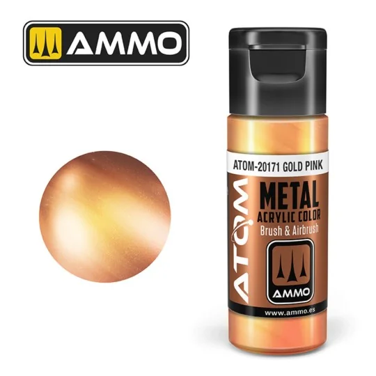 ATOM METALLIC Gold Pink - AMMO by MIG Jimenez ATOM-20171