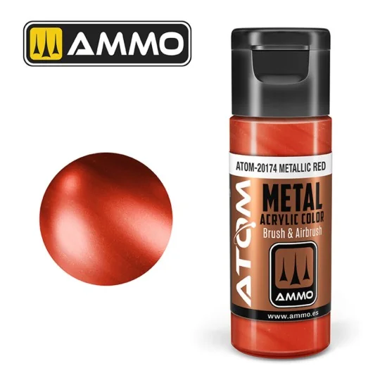 ATOM METALLIC Red - AMMO by MIG Jimenez ATOM-20174