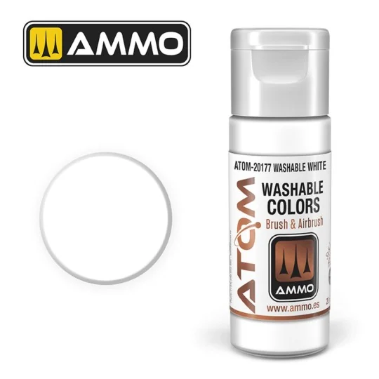 ATOM WASHABLE White - AMMO by MIG Jimenez ATOM-20177
