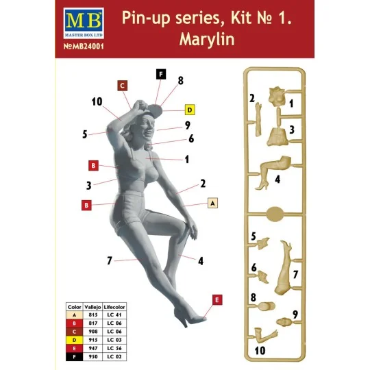 Pin-up series, Kit No.1 Marylin, 1/24 - Master Box Ltd. 24001