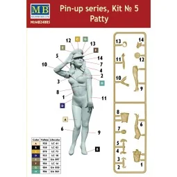 Pin-up series, Kit No.5 Patty, 1/24 - Master Box Ltd. 24005 2