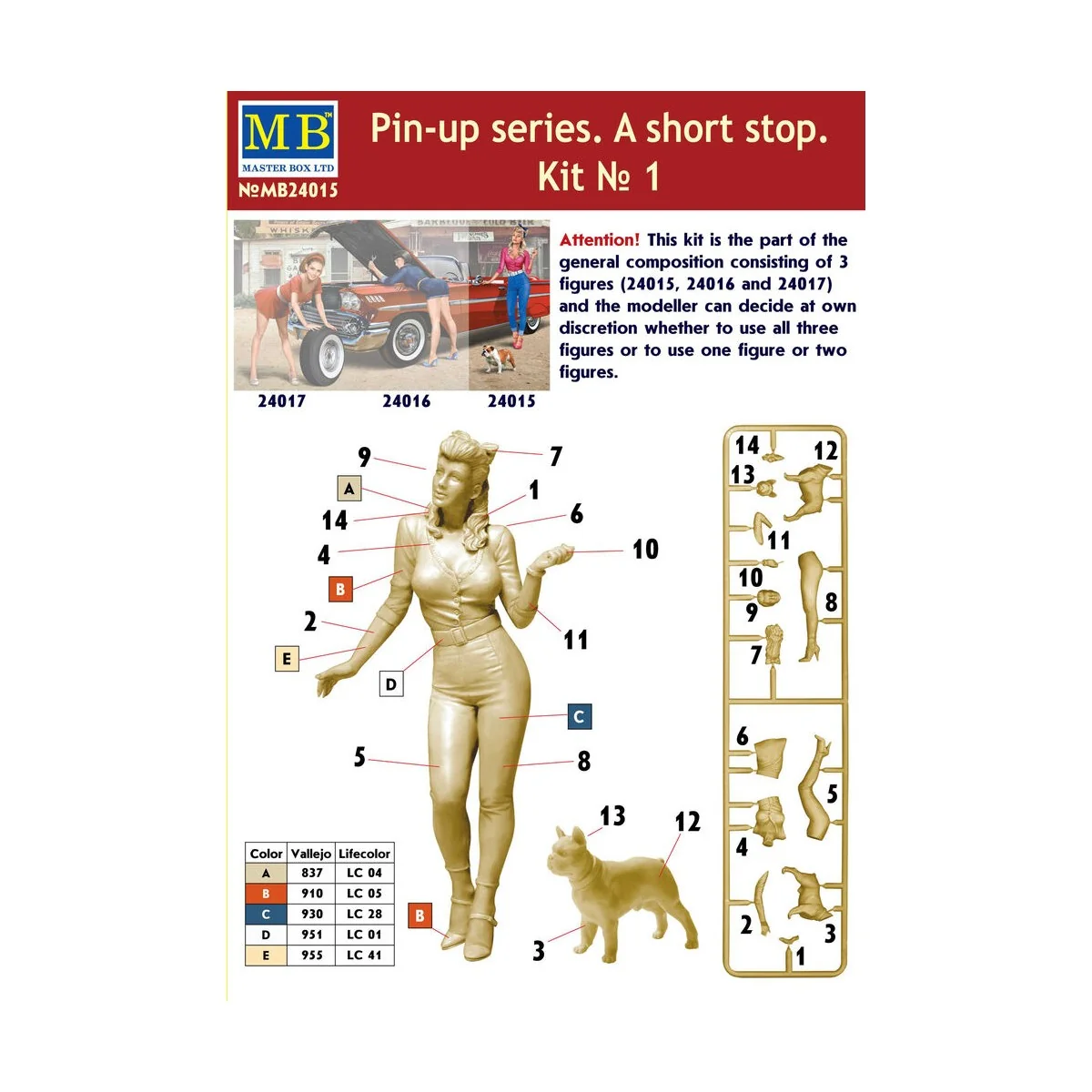 Pin-up series.A short stop.Kit No.1, 1/24 - Master Box Ltd. 24015