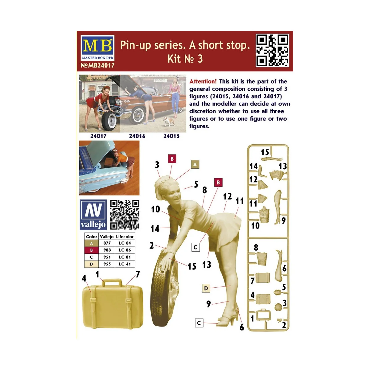 Pin-up series.A short stop.Kit No.3, 1/24 - Master Box Ltd. 24017