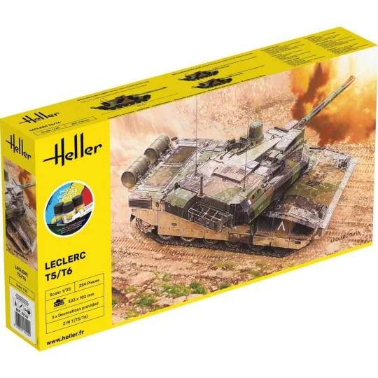 STARTER KIT Leclerc T5/T6, 1/35 - Heller 57142 STARTER KIT Leclerc T5/T6, 1/35 - Heller 57142