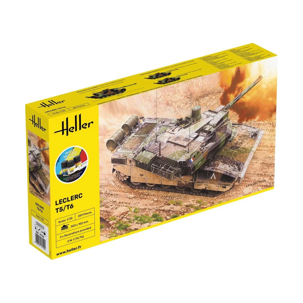 STARTER KIT Leclerc T5/T6, 1/35 - Heller 57142 STARTER KIT Leclerc T5/T6, 1/35 - Heller 57142