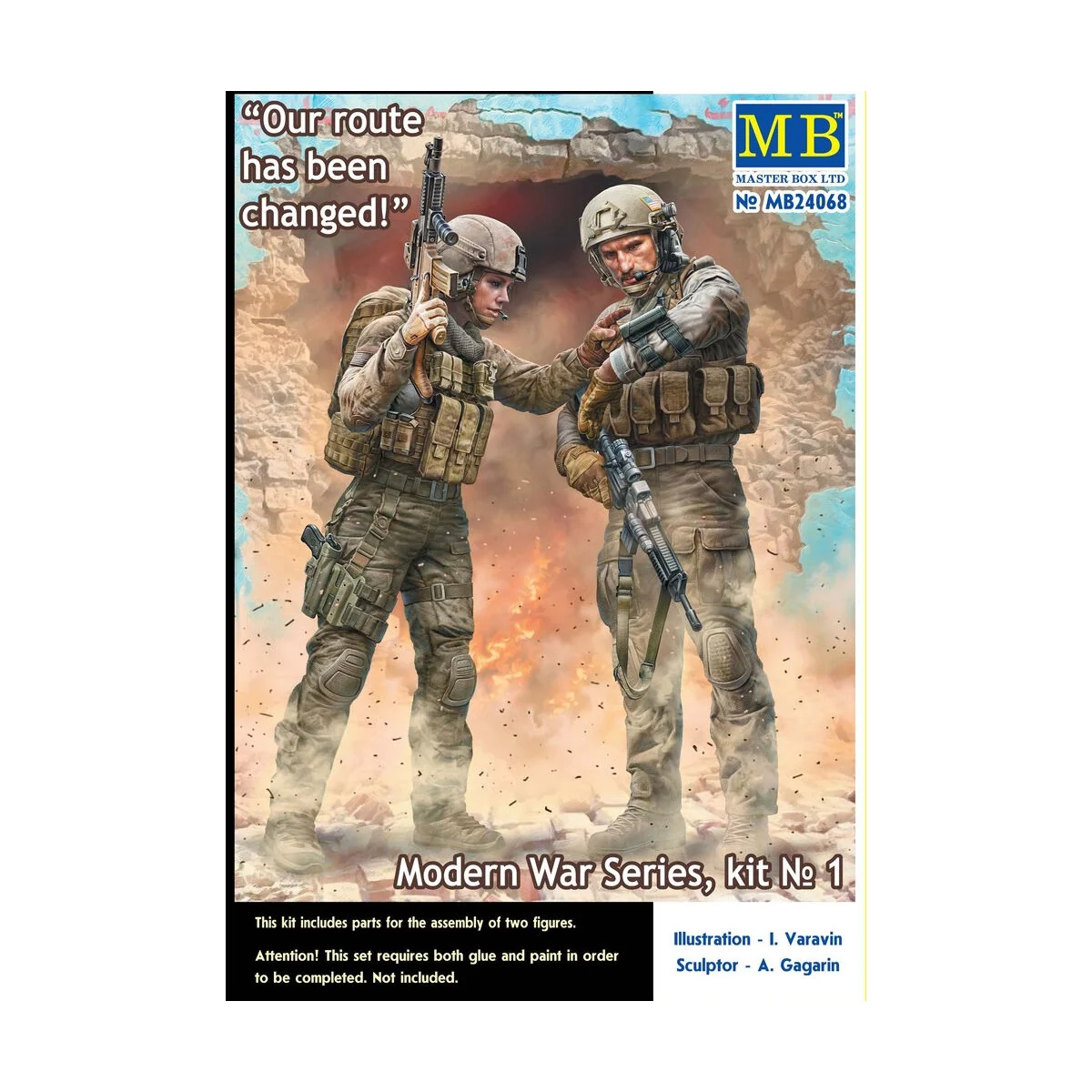 Our route has been changed! Modern War Series, kit No.1, 1/24 - Mas...