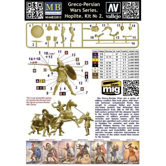 Greco-Persian Wars Series. Hoplite. Kit 2, 1/32 - Master Box Ltd. 3...